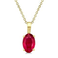 Nova Oval Shape Gemstone Solitaire Pendant