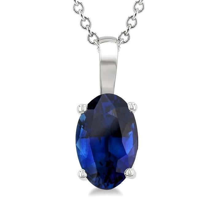 Seraph Oval Shape Gemstone Solitaire Pendant