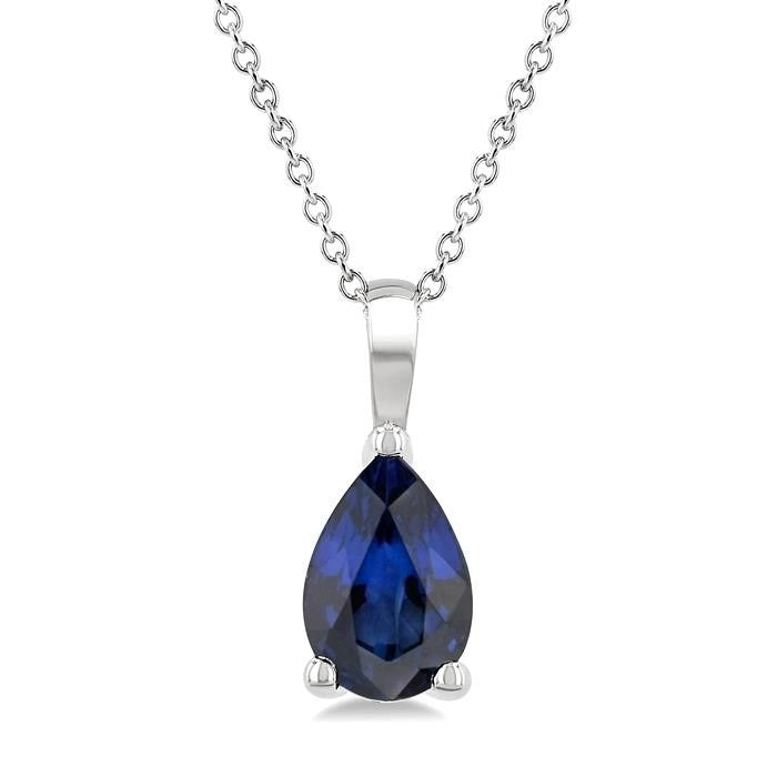 Aster Pear Shape Gemstone Solitaire Pendant