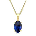 Blossom Oval Shape Gemstone Solitaire Pendant