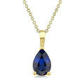 Solstice Pear Shape Gemstone Solitaire Pendant