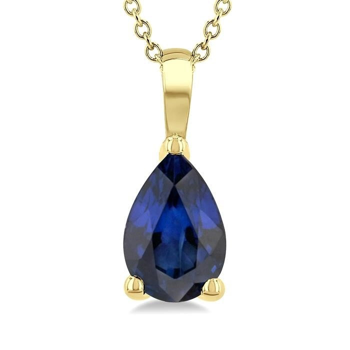 Solstice Pear Shape Gemstone Solitaire Pendant