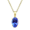 Solstice Oval Shape Gemstone Solitaire Pendant
