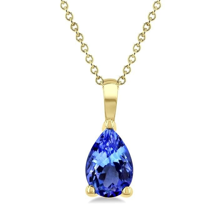 Celestia Pear Shape Gemstone Solitaire Pendant