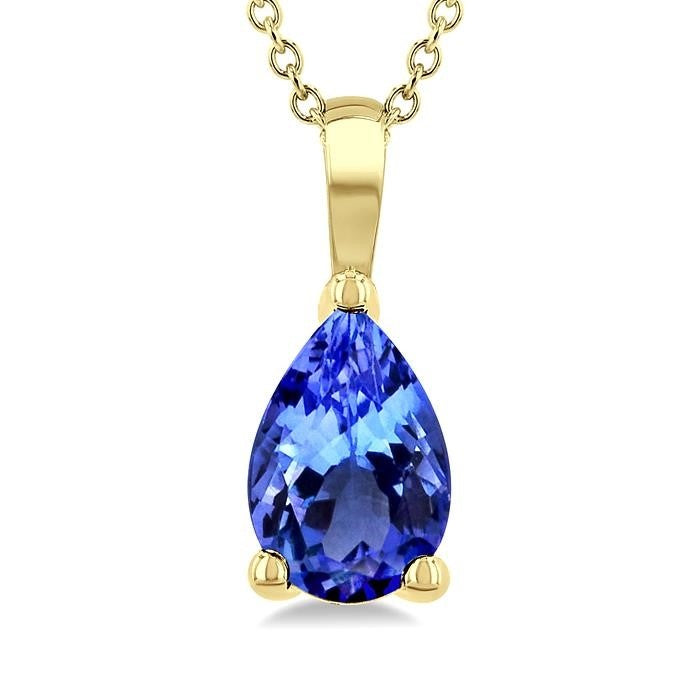 Celestia Pear Shape Gemstone Solitaire Pendant