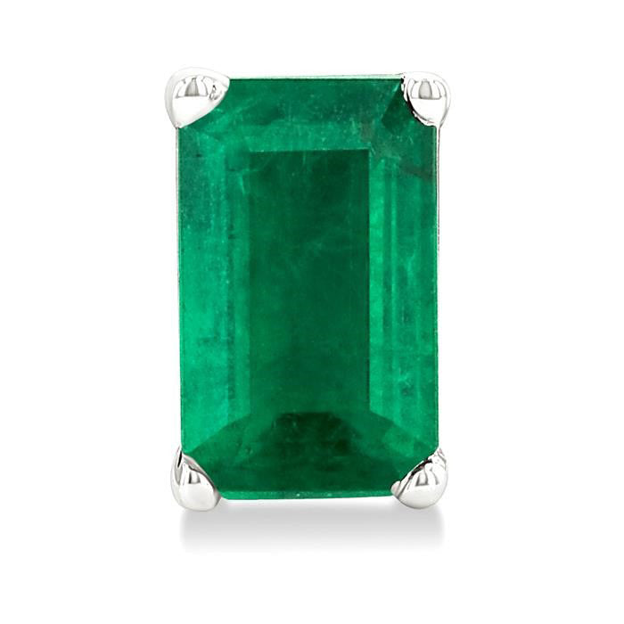 Emerald Shape Gemstone Stud Earrings