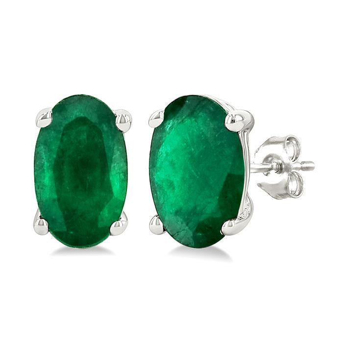 Oval Shape Gemstone Stud Earrings