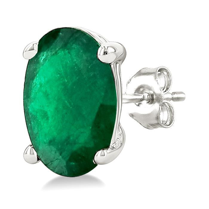 Oval Shape Gemstone Stud Earrings