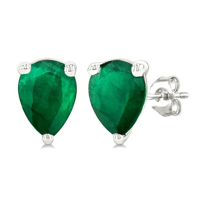 Pear Shape Gemstone Stud Earrings