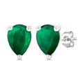 Pear Shape Gemstone Stud Earrings