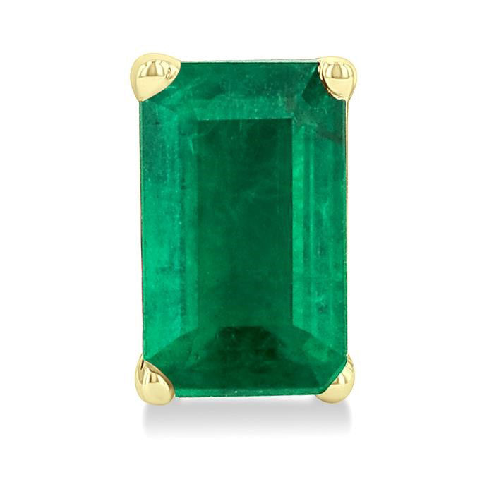 Emerald Shape Gemstone Stud Earrings