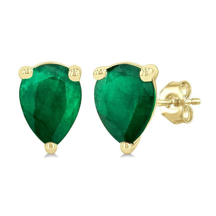 Pear Shape Gemstone Stud Earrings