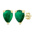 Pear Shape Gemstone Stud Earrings