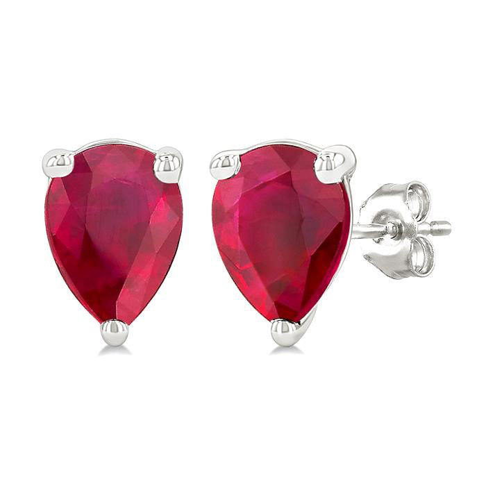 Pear Shape Gemstone Stud Earrings