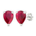 Pear Shape Gemstone Stud Earrings