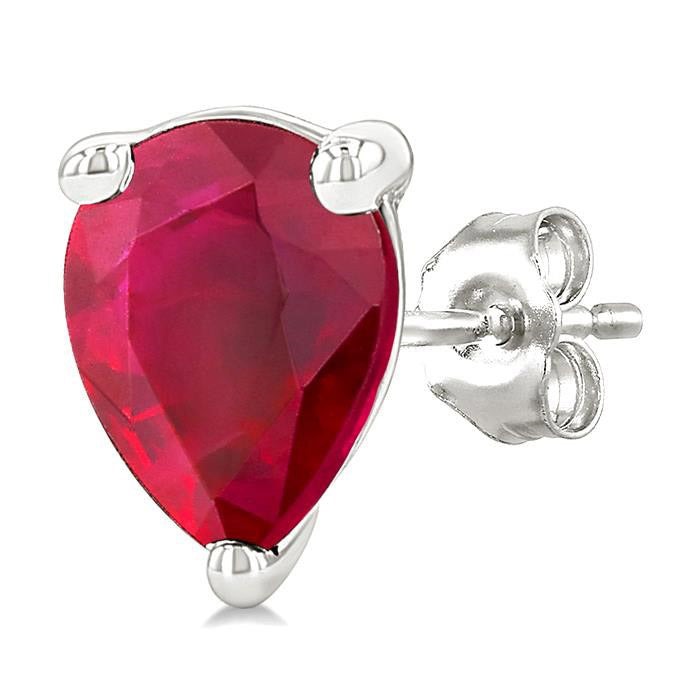 Pear Shape Gemstone Stud Earrings