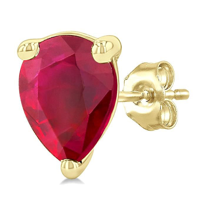 Pear Shape Gemstone Stud Earrings