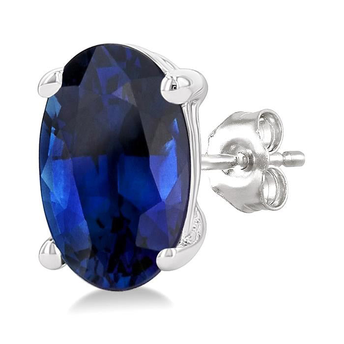 Oval Shape Gemstone Stud Earrings