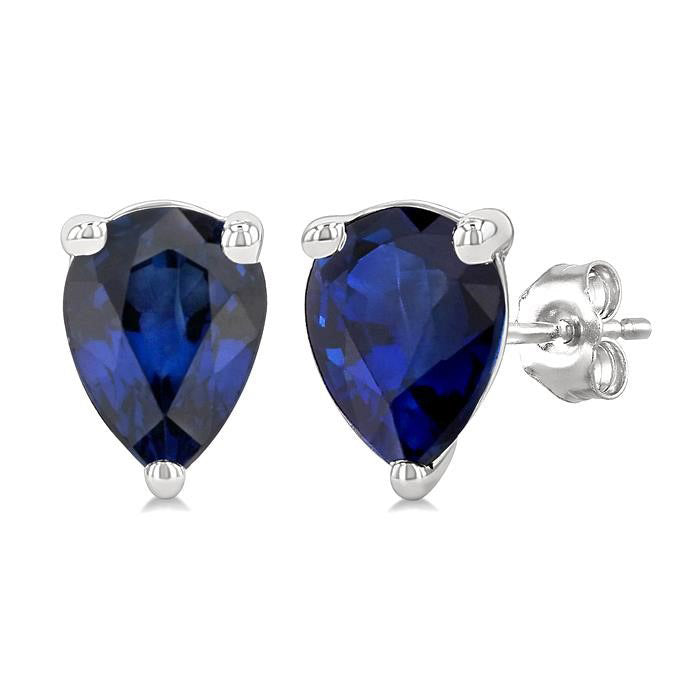 Pear Shape Gemstone Stud Earrings