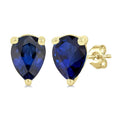 Pear Shape Gemstone Stud Earrings