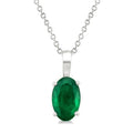 Zephyr Oval Shape Gemstone Solitaire Pendant