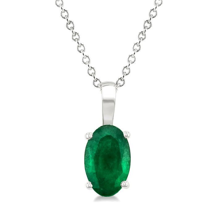 Zephyr Oval Shape Gemstone Solitaire Pendant