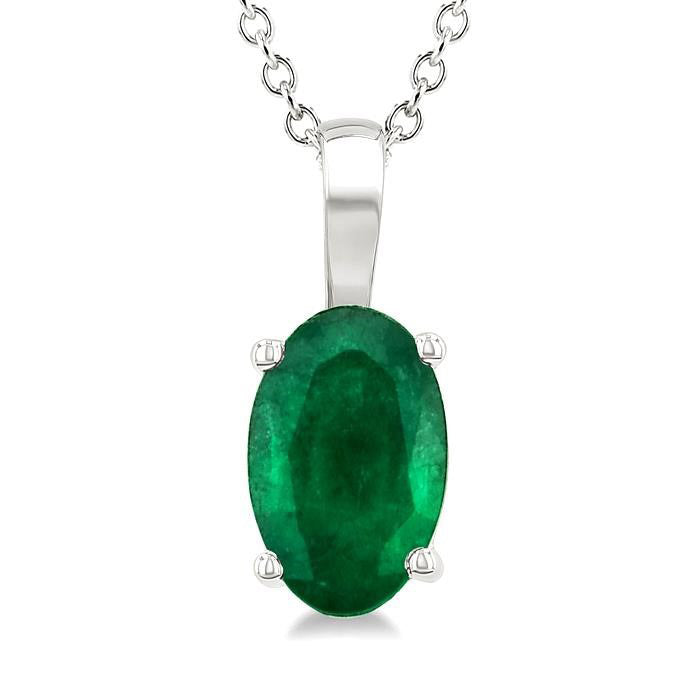 Zephyr Oval Shape Gemstone Solitaire Pendant