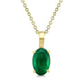 Raven Oval Shape Gemstone Solitaire Pendant
