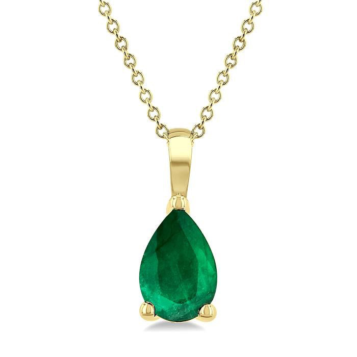 Lyric Pear Shape Gemstone Solitaire Pendant