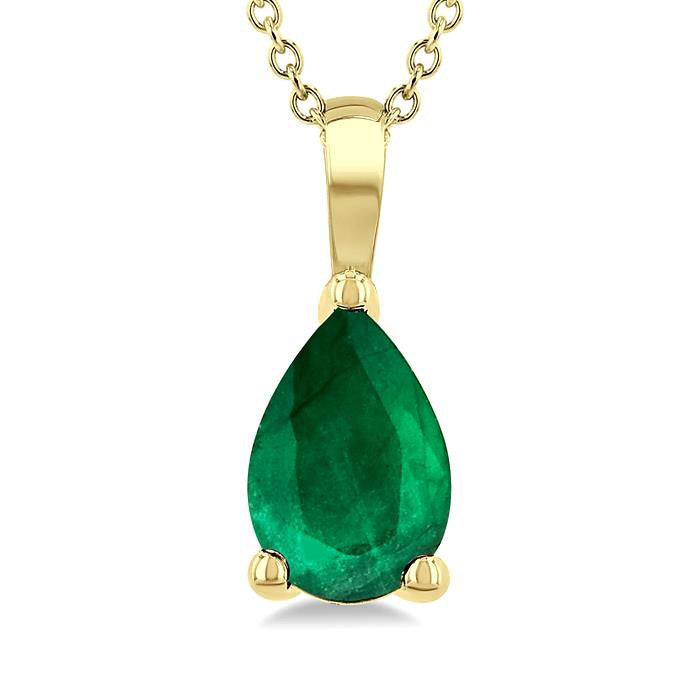 Lyric Pear Shape Gemstone Solitaire Pendant