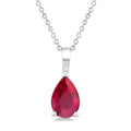 Sable Pear Shape Gemstone Solitaire Pendant