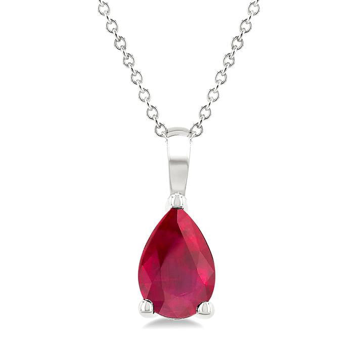 Sable Pear Shape Gemstone Solitaire Pendant