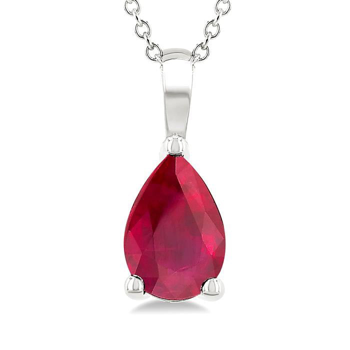 Sable Pear Shape Gemstone Solitaire Pendant