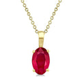 Nova Oval Shape Gemstone Solitaire Pendant