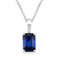 Zephyr Emerald Shape Gemstone Solitaire Pendant