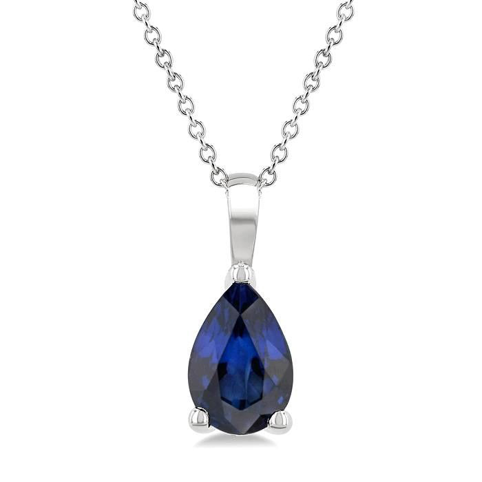 Aster Pear Shape Gemstone Solitaire Pendant