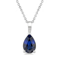 Aster Pear Shape Gemstone Solitaire Pendant