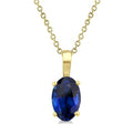 Blossom Oval Shape Gemstone Solitaire Pendant