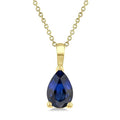 Solstice Pear Shape Gemstone Solitaire Pendant