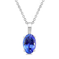 Aurora Oval Shape Gemstone Solitaire Pendant