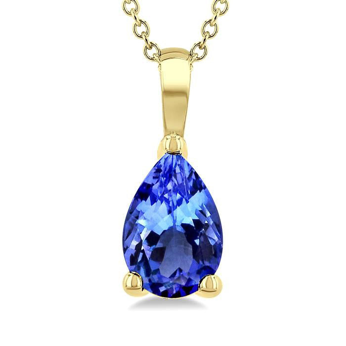 Celestia Pear Shape Gemstone Solitaire Pendant