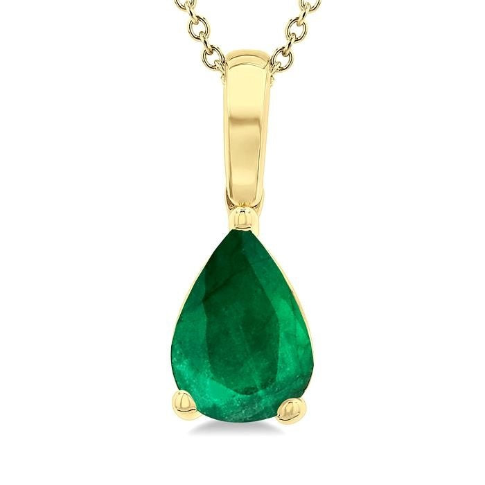 Luna Pear Shape Gemstone Solitaire Pendant