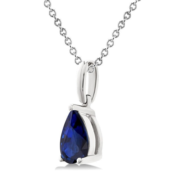 Aurora Pear Shape Gemstone Solitaire Pendant