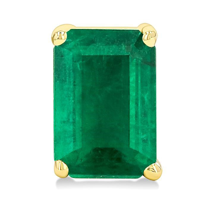 Emerald Shape Gemstone Stud Earrings
