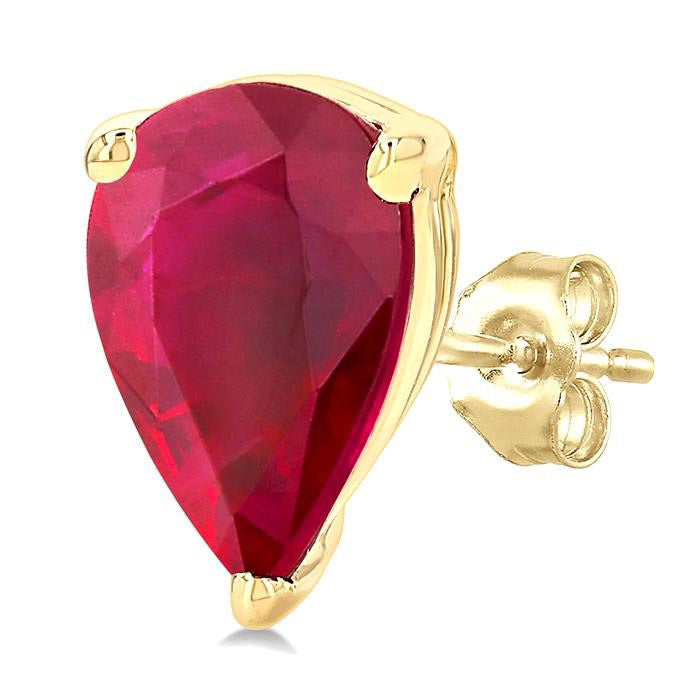 Pear Shape Gemstone Stud Earrings
