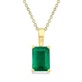 Zephyr Emerald Shape Gemstone Solitaire Pendant