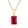 Haven Emerald Shape Gemstone Solitaire Pendant