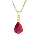 Aster Pear Shape Gemstone Solitaire Pendant