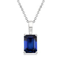 Majesty Emerald Shape Gemstone Solitaire Pendant