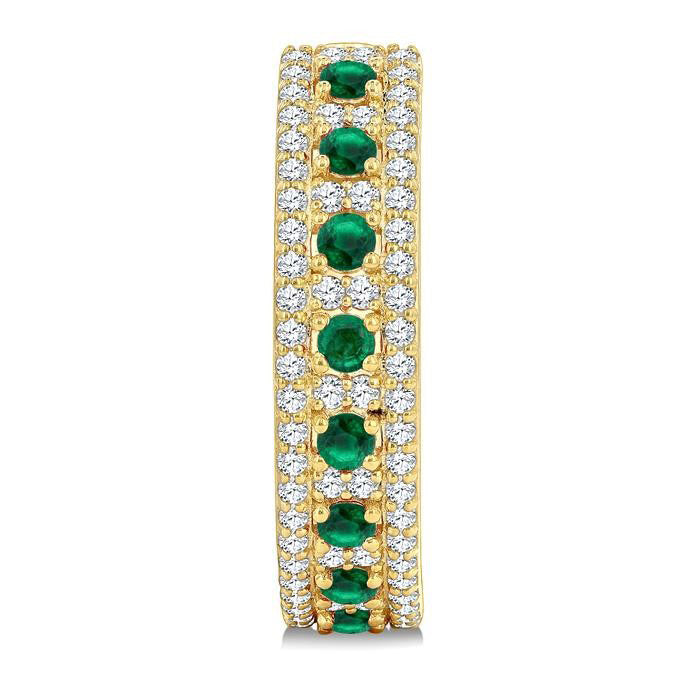 Gemstone & Diamond Hoop Earrings